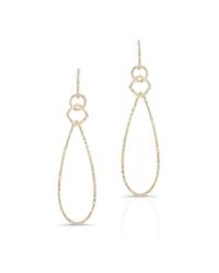 Anne Sisteron | Metallic 14kt Yellow Gold Diamond Open Pear Link Drop Earrings | Lyst