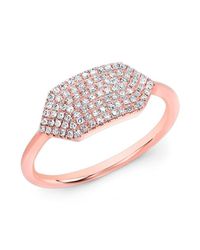 Anne Sisteron | Metallic 14kt Rose Gold Diamond Buckle Ring | Lyst
