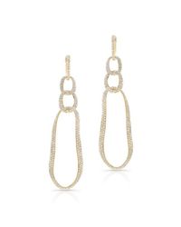 Anne Sisteron | Metallic 14kt Yellow Gold Diamond Chain Link Earrings | Lyst