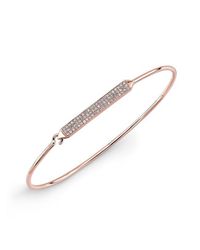 Anne Sisteron | Metallic 14kt Rose Gold Diamond Crochet Latch Bracelet | Lyst