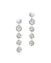 Anne Sisteron | 14kt White Gold Green Amethyst Quadruple Drop Earrings | Lyst