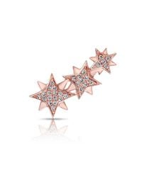 Anne Sisteron | Pink 14kt Rose Gold Diamond Stars Ear Climber | Lyst