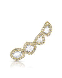 Anne Sisteron | Metallic 14kt Yellow Gold Diamond Slice Ear Climber | Lyst