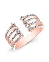 Anne Sisteron - Metallic 14kt Rose Gold Diamond Electric Ring - Lyst