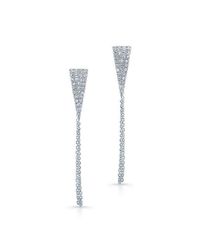 Anne Sisteron - Multicolor 14kt White Gold Diamond Triangle Chain Earrings - Lyst