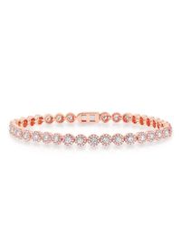 Anne Sisteron - Pink 14kt Rose Gold Diamond Love Collection Luxe Tennis Bracelet - Lyst