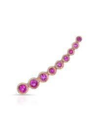 Anne Sisteron - 14kt Rose Gold Pink Sapphire Shooting Star Ear Climber - Lyst
