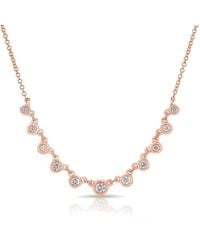Anne Sisteron - Metallic 14kt Rose Gold Diamond Bezel Ariel Necklace - Lyst