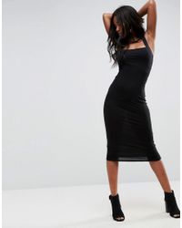 Bodycon neck midi dress design square asos outlet boutique business