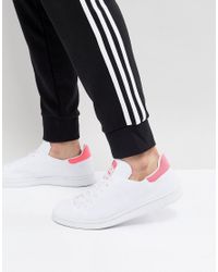 adidas originali stan smith primeknit scarpe bianche bz0115 in adidas originali stan smith primeknit scarpe bianche bz0115 in