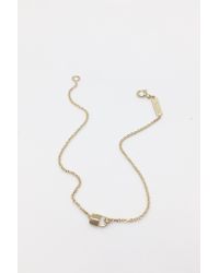 Lauren Klassen | Metallic 14k Gold Tiny Padlock Bracelet | Lyst