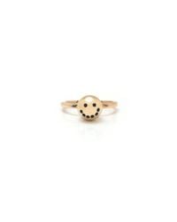 Nektar De Stagni - Metallic Gold/zircon Stone Smiley Emoticon Ring - Lyst