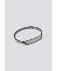 Giles & Brother - Metallic Silver Oxide Id Tag With Hinge - Lyst