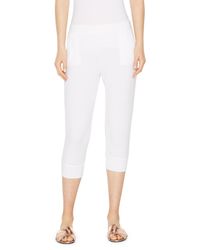 ATM - White French Terry Cropped Sweat Pants - Lyst