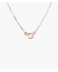 Gjenmi | Pink Single Diamond Necklace | Lyst