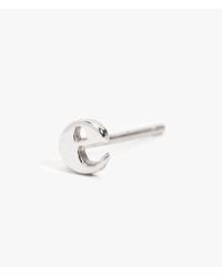 Catbird | Metallic Alphabet Stud - Single | Lyst