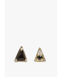 Mociun | Black Onyx Mismatched Triangle Studs | Lyst