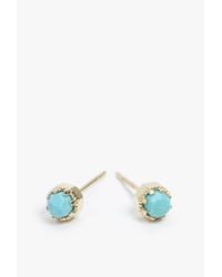 Grace Lee | Blue Petite Crown Bezel Earrings | Lyst