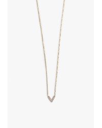 Jennie Kwon | Metallic Diamond V Necklace | Lyst