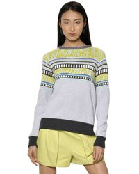 Proenza Schouler | Multicolor Woven Pattern Cotton Knit Sweater | Lyst