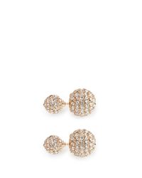 Kenneth Jay Lane | White Crystal Ball Earrings | Lyst