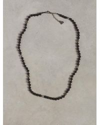 John Varvatos | Black Lava Bead Station Necklace for Men | Lyst