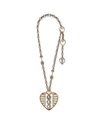 Lanvin | Metallic '125 Charms' Crystal Heart Pendant Necklace | Lyst