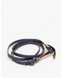 Miansai | Blue Rose Gold Anchor On Navy for Men | Lyst