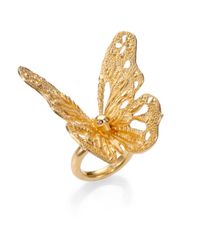 Alexander McQueen | Metallic Butterfly Ring | Lyst