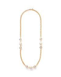 Kenneth Jay Lane | Metallic Thick Chain Embellished Necklace | Lyst