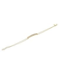 Anne Sisteron - 14kt Yellow Gold Diamond Id Bracelet - Lyst