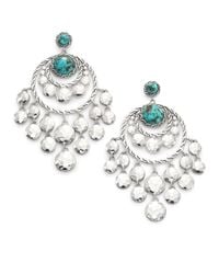 John Hardy | Metallic Palu Turquoise & Sterling Silver Matrix Chandelier Earrings | Lyst