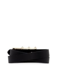 Valentino | Black Single 'rockstud' Leather Bracelet | Lyst