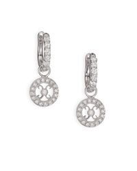 Jude Frances | Classic Diamond & 18k White Gold Earring Hugs Kisses Charms | Lyst