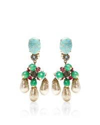 House of Lavande | Multicolor Schreiner Turquoise and Pearl Drop Earrings | Lyst