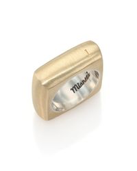 Miansai | Metallic Square Brass Ring | Lyst