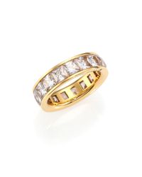 Michael Kors | Metallic Park Avenue Glam Princess Eternity Band Ring/goldtone | Lyst