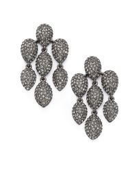 Adriana Orsini | Metallic Pavé Crystal Chandelier Earrings/gunmetal-tone | Lyst