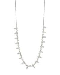 Meira T | Metallic Diamond & 14k White Gold Bar Necklace | Lyst
