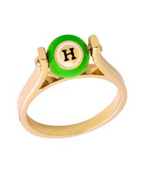 House of Holland | Metallic Green Bingo Ball Ring | Lyst