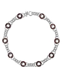 John Hardy | Metallic Link Station Sautoir Necklace With Rose Wood | Lyst