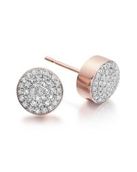 Monica Vinader | Metallic Ava Button Stud Earrings | Lyst