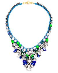 Shourouk | Pink Theresa Crystal Embellished Necklace | Lyst