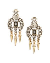ABS By Allen Schwartz | Metallic Bitter Not Sweet Jewel Dagger Chandelier Earrings | Lyst