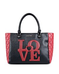 Love Moschino | Black Large Fabric Bag | Lyst