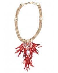 Matthew Williamson | Pink Hibiscus Tribal Jewel Necklace | Lyst