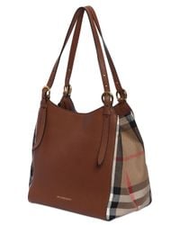 Burberry | Brown Small Canterbury Check & Leather Bag | Lyst