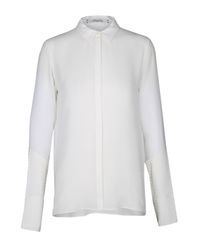 Dorothee Schumacher - White Pleated Performance Blouse 1/1 - Lyst