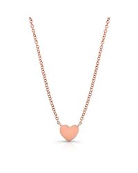 Anne Sisteron - Pink 14kt Rose Gold Heart Necklace - Lyst
