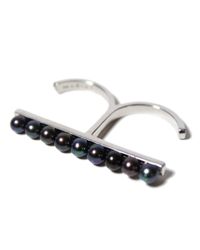 Maria Stern | Double Black Finger Ring | Lyst